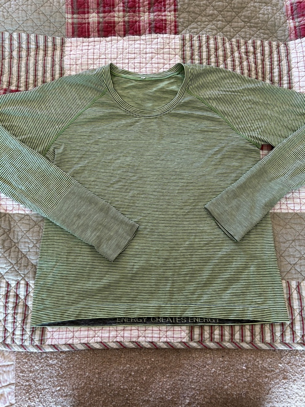 Striped Green and Black Long Sleeve Tee